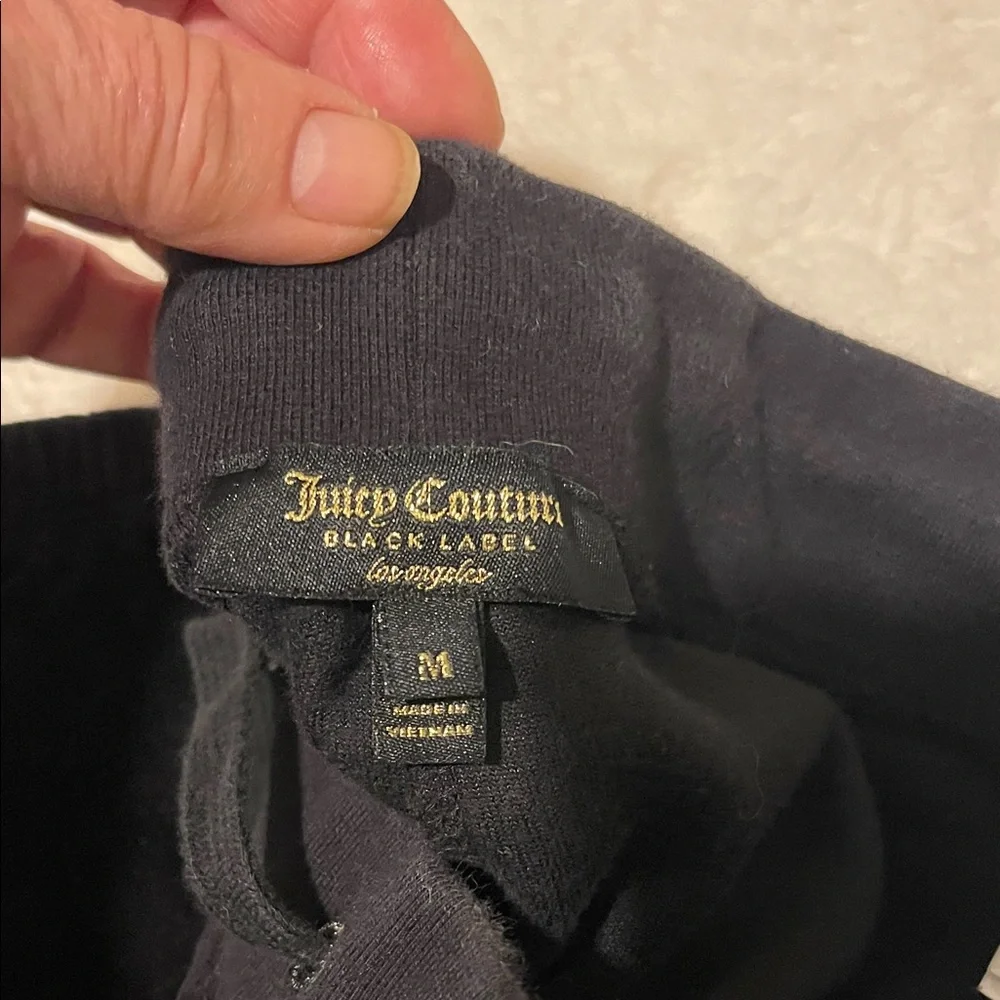 Juicy Couture Black Velvet Studded Jogger Set - Picture 3 of 3